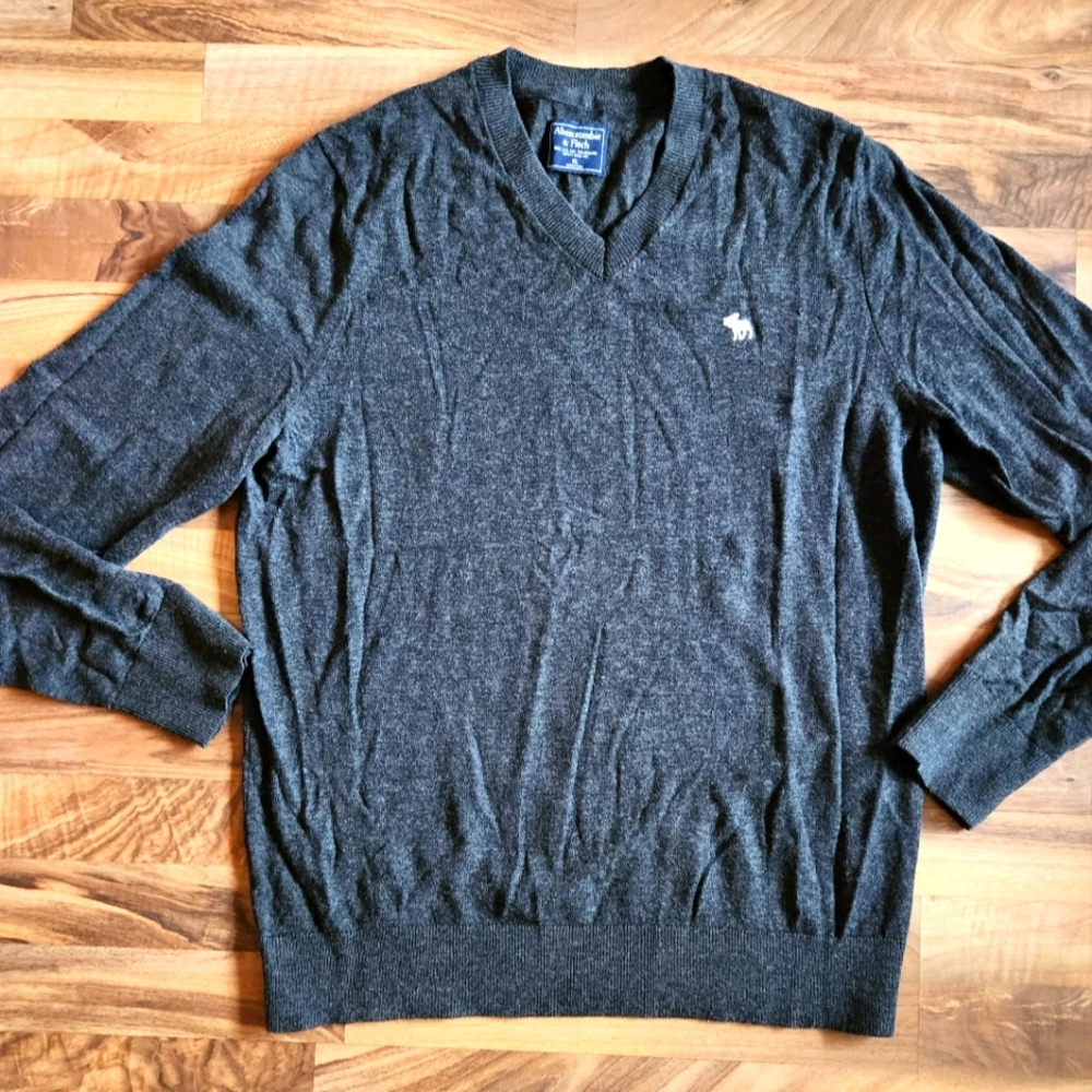 Mens Abercrombie and Fitch V Neck Sweater
